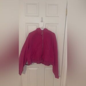 lululemon hot pink scuba full zip